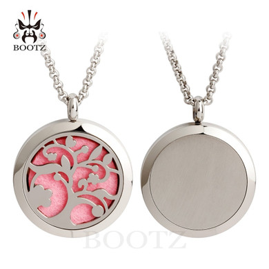 Fashion Round Tree of Life Aromatherapy Essential Oil Diffuser Locket