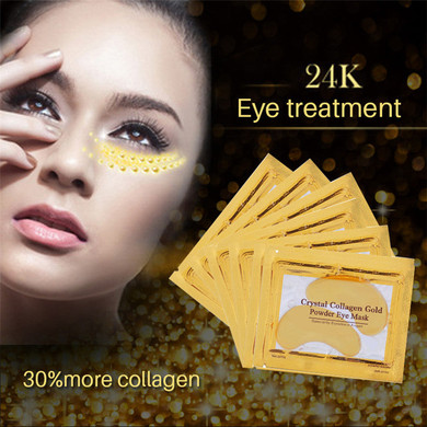 Under Eye 24K Collagen Crystal Gold Eye Mask for Skin Care Dark Circles Remove Anti-Aging Wrinkle
