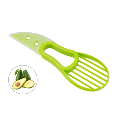 Creative 3 in 1 Avocado Slicer Fruit Shea Corer Butter Peeler Fruit Cutter Pulp Separator Plastic Knife Kitchen Vegetable Tools