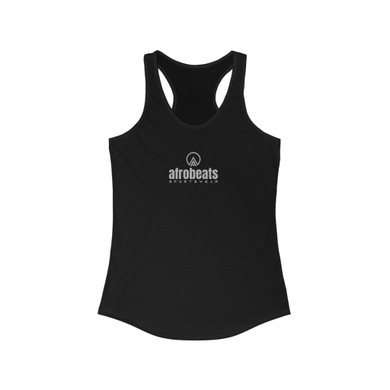 Women's Ideal Racerback Tank with Afrobeat logo
