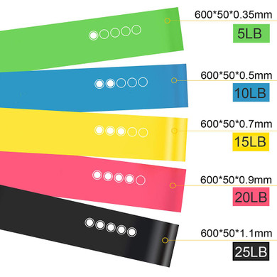 5PCS Yoga Resistance Bands