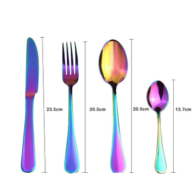4Pcs Rainbow Cutlery Set
