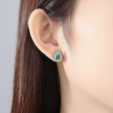 'Oleria' Earrings - Platinum Finish