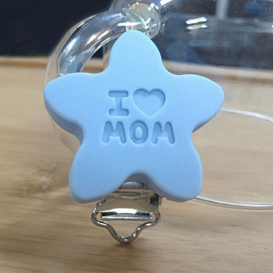 Baby Pacifier Clip Pacifier Teeth Gel Star Silicone Safety Bracket Drop Cute Clip Newborn Baby Feeding Supplies Dummy Cute Toys