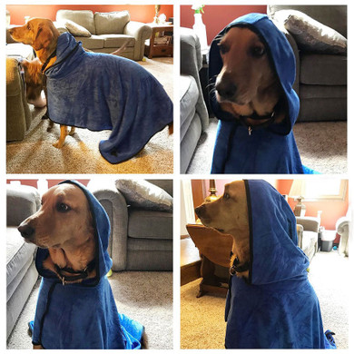 Dog Bathrobe Drying Towel Robe with hood Dog Bathrobe Drying Towel Robe with hood