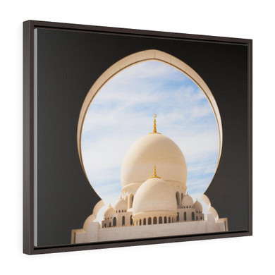 Sheikh Zayed Grand Mosque Horizontal Framed Premium Gallery Wrap Canvas