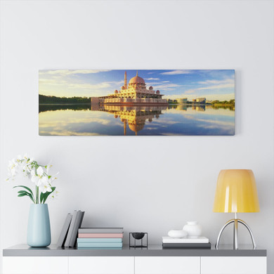 Putrajaya Floating Mosque Malaysia Horizontal Canvas Gallery Wrap