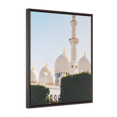 Sheikh Zayed Grand Mosque Vertical Framed Premium Gallery Wrap Canvas