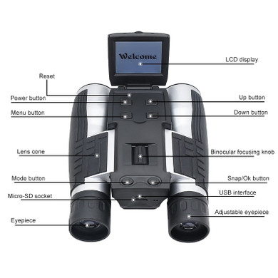 PicturePerfect™ HD Digital Binoculars with LCD Screen
