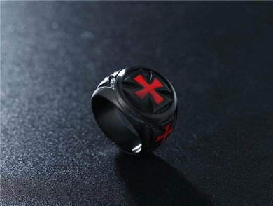 Knights Templar Ring<br> Red Cross
