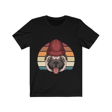 Pug with Cute Cap Unisex T-Shirt