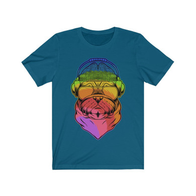 Cool Pug with Headphones & Sunglasses Unisex T-Shirt