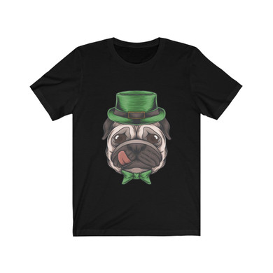 Cute Pug with Green Hat Unisex T-Shirt