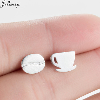 Coffee Cup and Bean Earrings