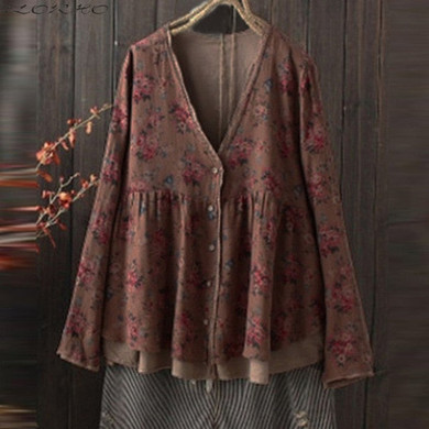 Long Sleeve Vintage Floral Print Blouse Long Sleeve Vintage Floral Print Blouse
