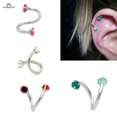1 PC S Shape Twisted Helix Cartilage Earring