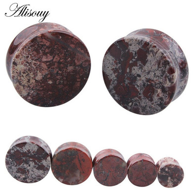 1 Pair Ear Expander Body Piercing Hematite Tunnels