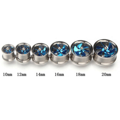1Pc Screw Propeller Ear Stainless Steel Plugs 1Pc Screw Propeller Ear Stainless Steel Plugs