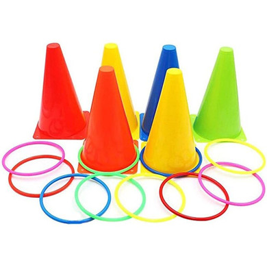 Hoop Ring Toss Game,Plastic Ring Educational Backyard Outdoor Games
