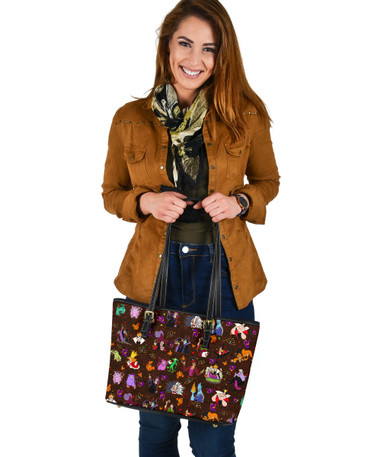  Vlains Halloween Leather Tote Bag