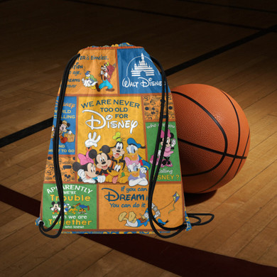 Mickey n Friends Medium Drawstring Bag
