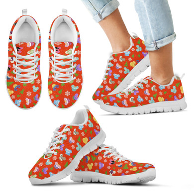 Red Mickey Women's Sneakers (Black)