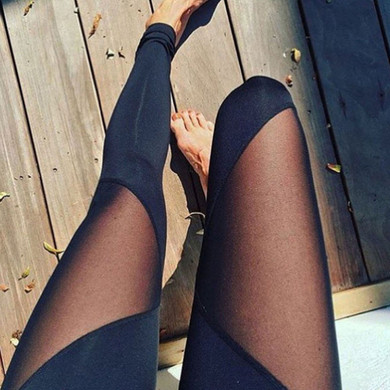 Leggings Sport Women Fitness Mesh Slim Trousers Leggings