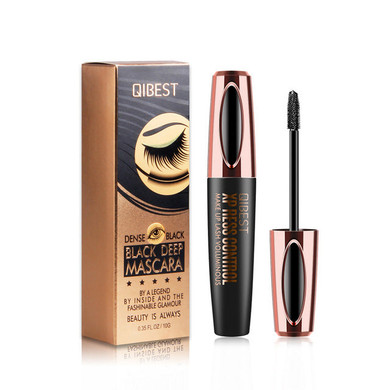 QIBEST Waterproof Makeup Eyelash Mascara silk fiber