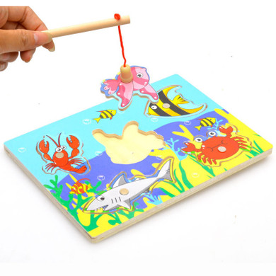 New Cute Wooden Magnetic Jigsaw Puzzle Board Children Toy
