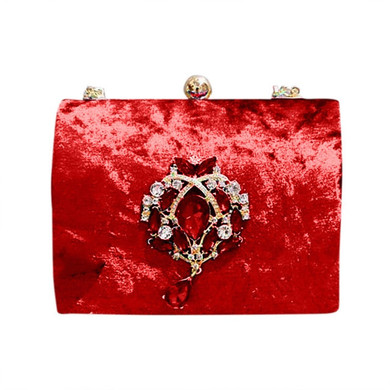 Luxurious Velvet Satchel Bag