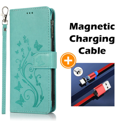 Luxury Zipper Leather Wallet Flip Multi Card Slots Case For Samsung Galaxy NOTE10Plus