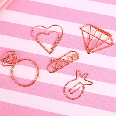 Gold Paper Clip Metal Bookmark