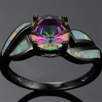 Lux™ Rainbow Fire Opal Ring