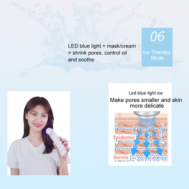 MISMON 308C Beauty Machine 6 IN 1 RF EMS Skin Care Tool Home SPA Device Massager for Face Cooling Care Anti-Aging Rejuvenation