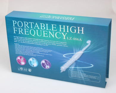 Portable High Frequency d'Arsonval Facial Wand Electrode Spot Acne Remover Skin Care Face Hair Spa Home Salon Beauty Device