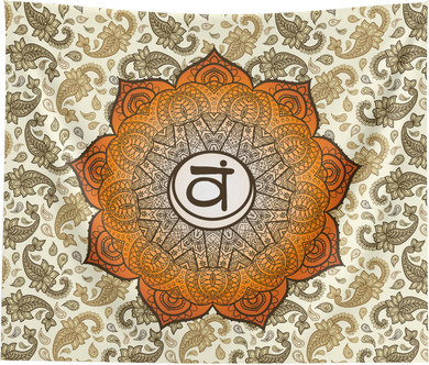 Sacral Chakra Mandala Tapestry