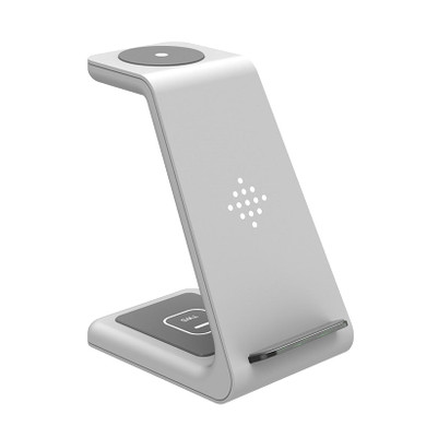 QI 10W Fast Charge 3 in 1 Wireless Charger for iPhone for Samsung Buds for Apple Watch 4 3 2 for Airpods Pro Charger Stand Dock