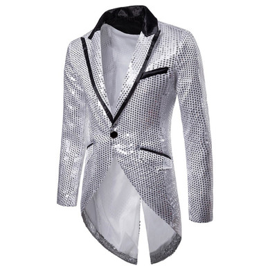 Mens Suits Blazer Sequined Evening Dress Tuxedo Suit Jacket Terno Masculino Costume Homme Men Blazer