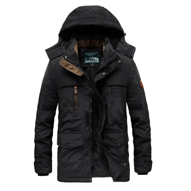 New Fur Collar Hooded Men Winter Jacket Warm Wool Liner Man Jackets and Coats Outwear Snow Windbreaker Male Parka Overcoats