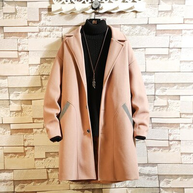 Autumn Winter New Fashion Brand Men's Clothes Trend Jacket Wool Coat Men Slim Fit Peacoat Wool & Blends Winter Long Men Coat 3XL