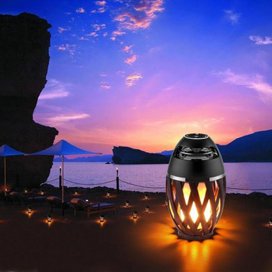 USB Led Flame Lights Bluetooth Speaker Outdoor Portable Led Flame Atmosphere Lamp Stereo Speaker Outdoor Camping Woofer