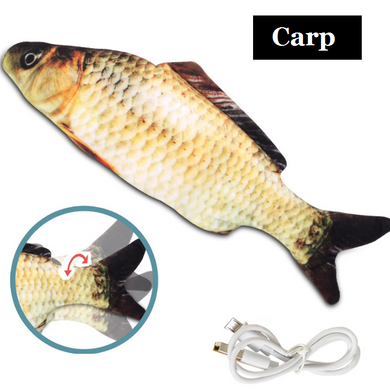 Realistic Moving Fish Pet Cat Toy Electric Wagging Fish Interactive Chew Bite Supplies for Cat