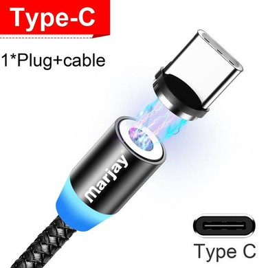 Marjay Magnetic Micro USB Cable For iPhone Samsung Android Fast Charging Magnet Charger USB Type C Cable Mobile Phone Cord Wire