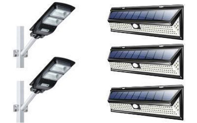 Solar 118 LED 1000LM + 60W Solar Street Light 6000LM Bundle Offer
