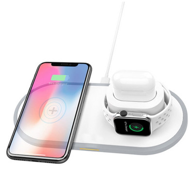 3 in 1 Fast Wireless Charger 10W Fast Charging for iPhone, Apple Watch, Airpods.