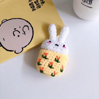 AirPod Case Cartoon Rabbit Handmade Knitted Plush Doll