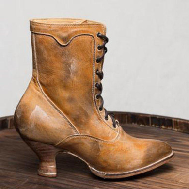 Women's Stiletto Heel Spring/fall Lace-Up Boots