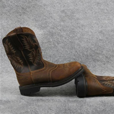 Classic Men's Handmade Carved Cowboy Boots