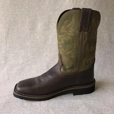 Classic Men's Handmade Colorblock Western Boots