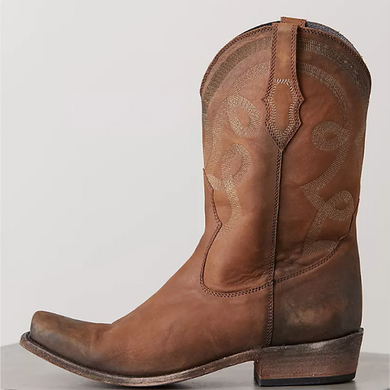Stylish Men's Handmade Embossed Western Cowboy Boots